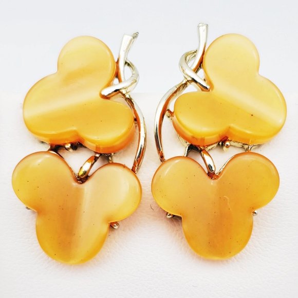 Disney Jewelry - Disney Mickey Orange Clip-On Earrings Rare H2F